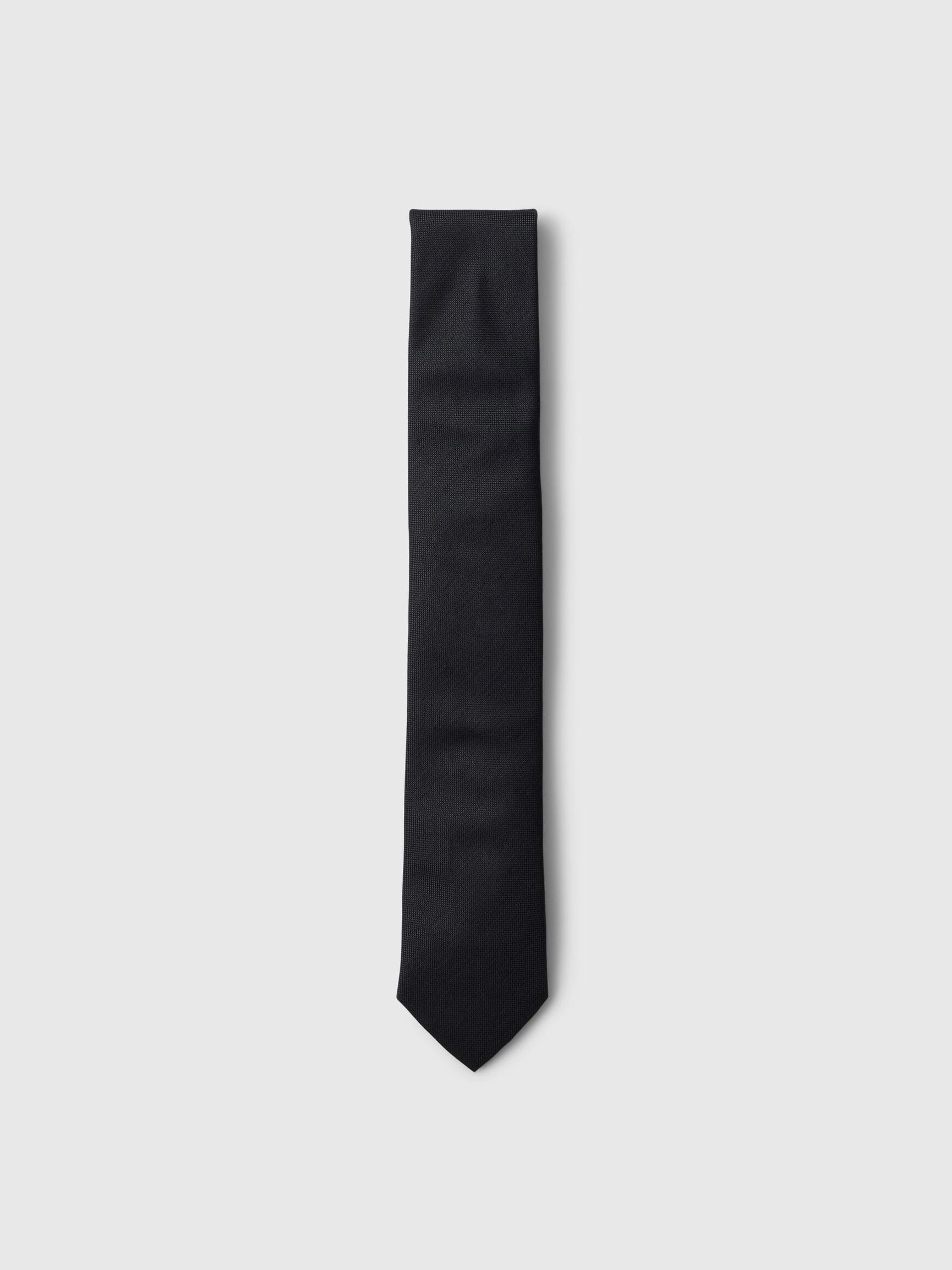 PLAIN TIE, Black, highres
