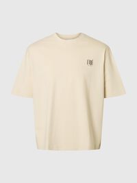 TRYCKTA T-SHIRT MED RUND HALSRINGNING, Angora, highres