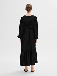 VISCOSE BLEND MAXI DRESS, Black, highres