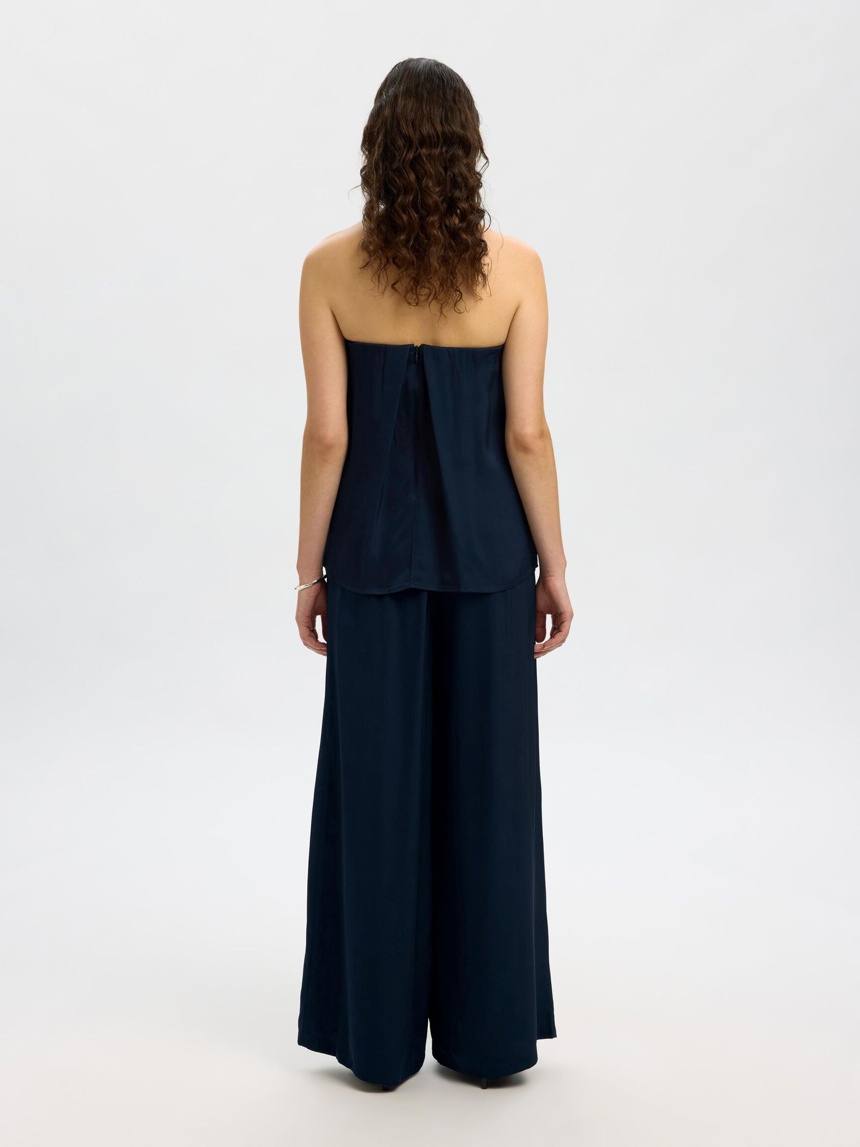 VISCOSE WIDE-LEG TROUSERS, Dark Sapphire, highres