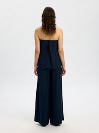 VISCOSE WIDE-LEG TROUSERS, Dark Sapphire, highres