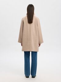 WOOL BLEND COAT, Sandshell, highres
