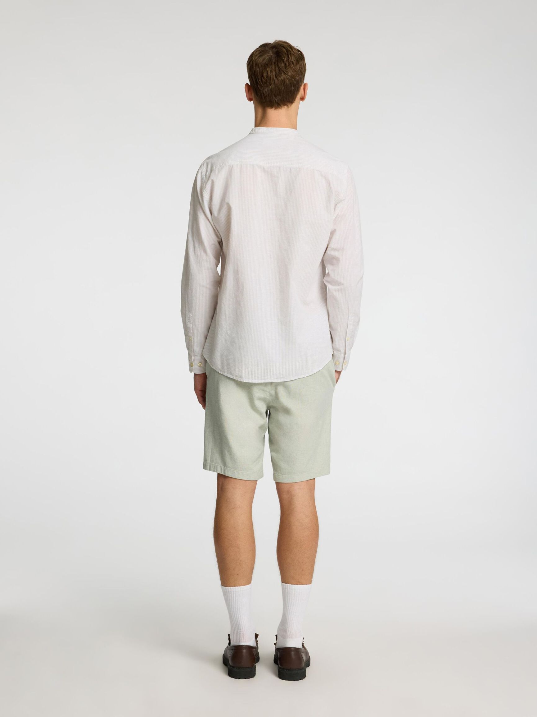 LONG-SLEEVED LINEN BLEND SHIRT, Pure Cashmere, highres