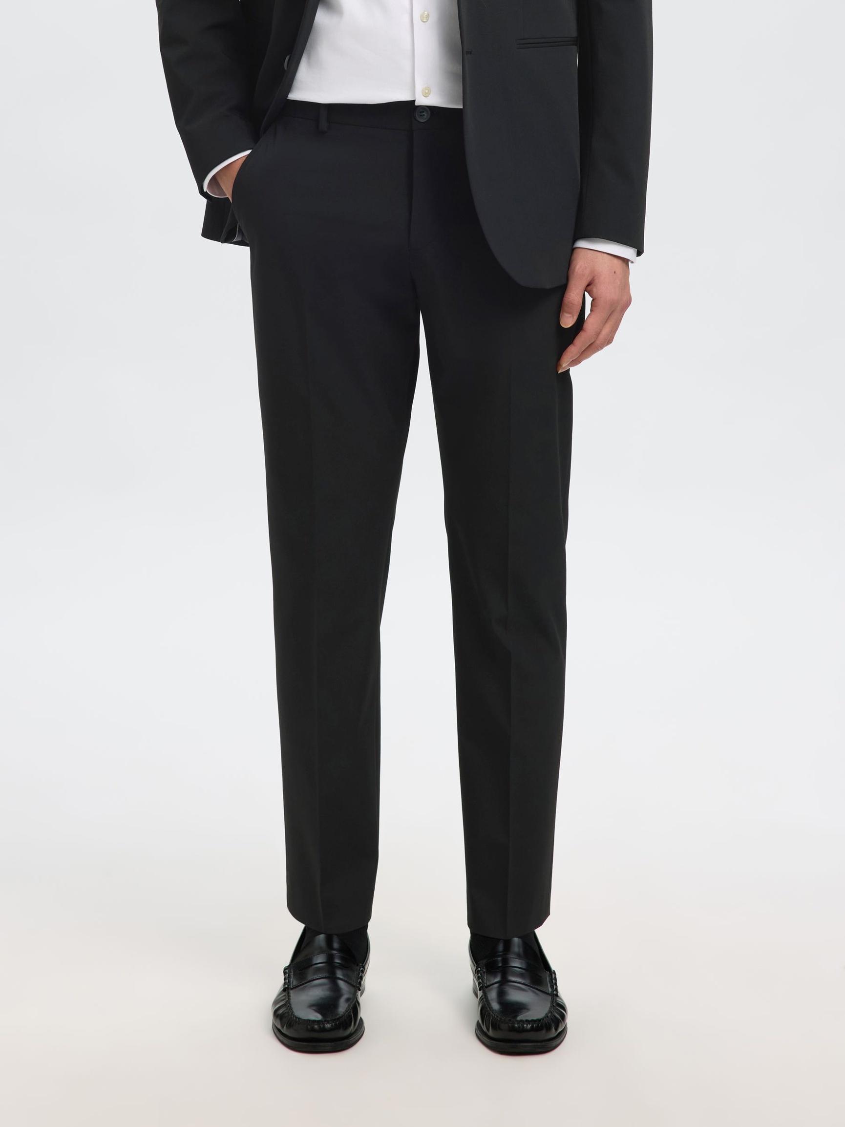 175 SLIM FIT TROUSERS, Black, highres