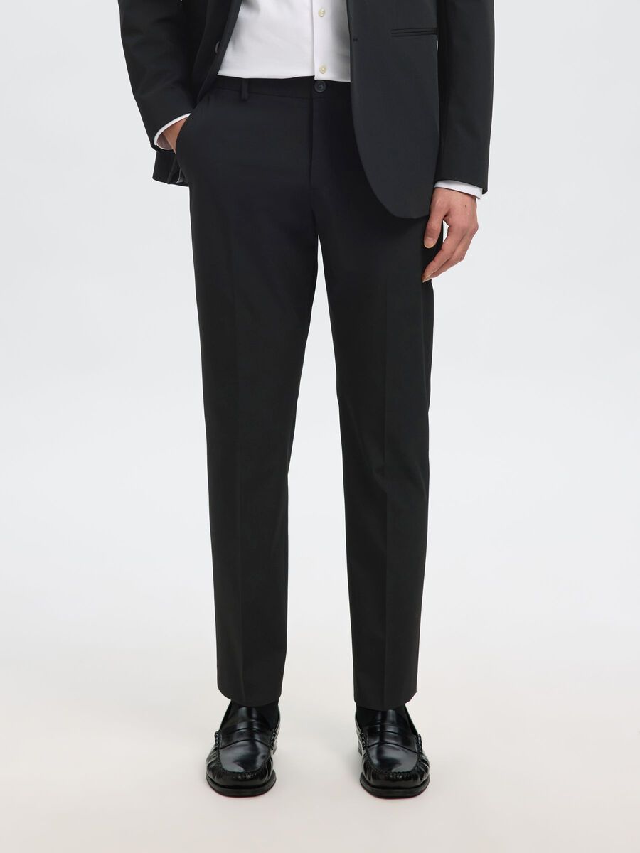 Product tile image - 175 SLIM FIT TROUSERS, Black | 16087825_Black