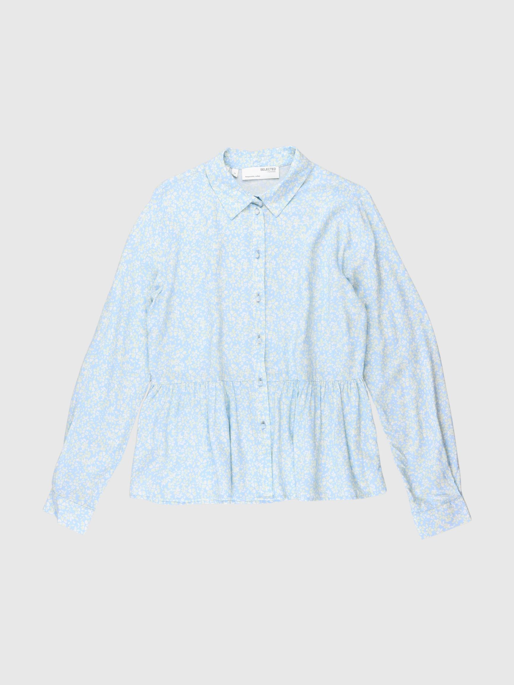 LONG SLEEVED SHIRT, Blue Bell, highres