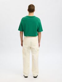 COUPE AMPLE PANTALON CARGO, Egret, highres