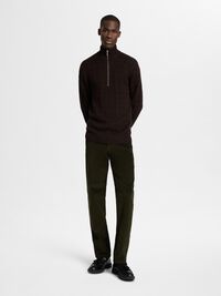 CORDUROY STRAIGHT-LEG TROUSERS, Rosin, highres