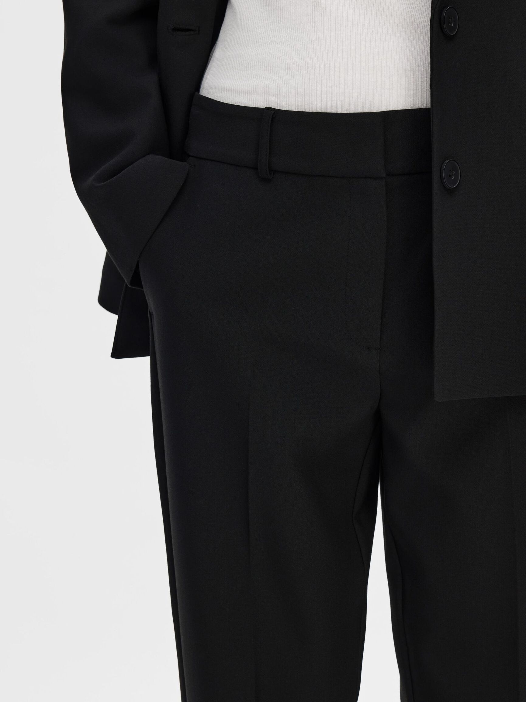 SLIM FIT BESKURNA BYXOR, Black, highres