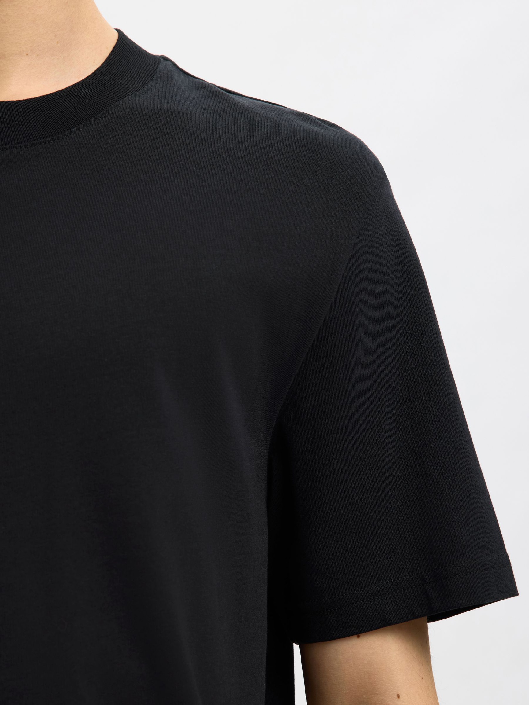 SHORT-SLEEVED RELAXED FIT T-SHIRT, Black, highres