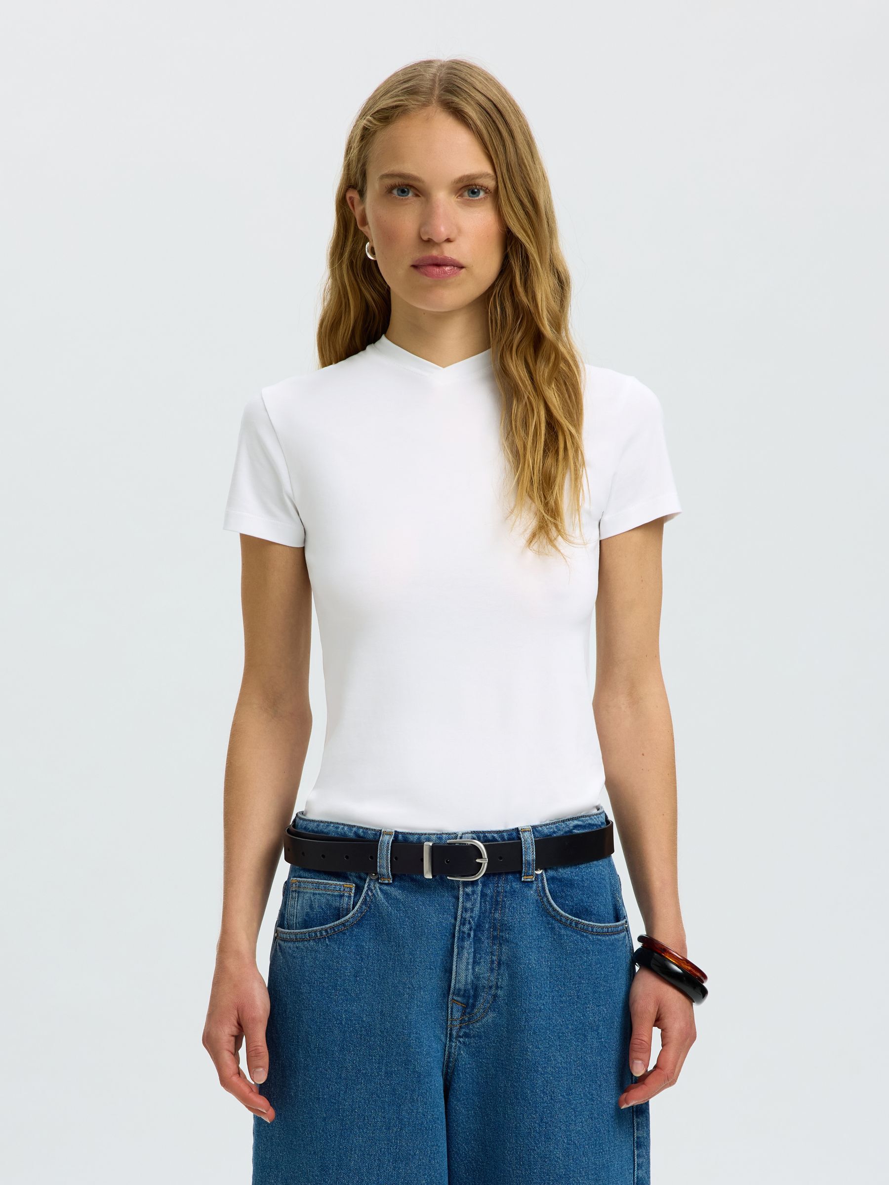 COTTON BLEND 2-PACK TOP, Bright White, highres