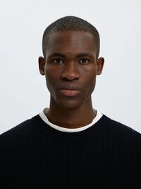 100% MERINOULD STRIKTRØJE, Black, highres