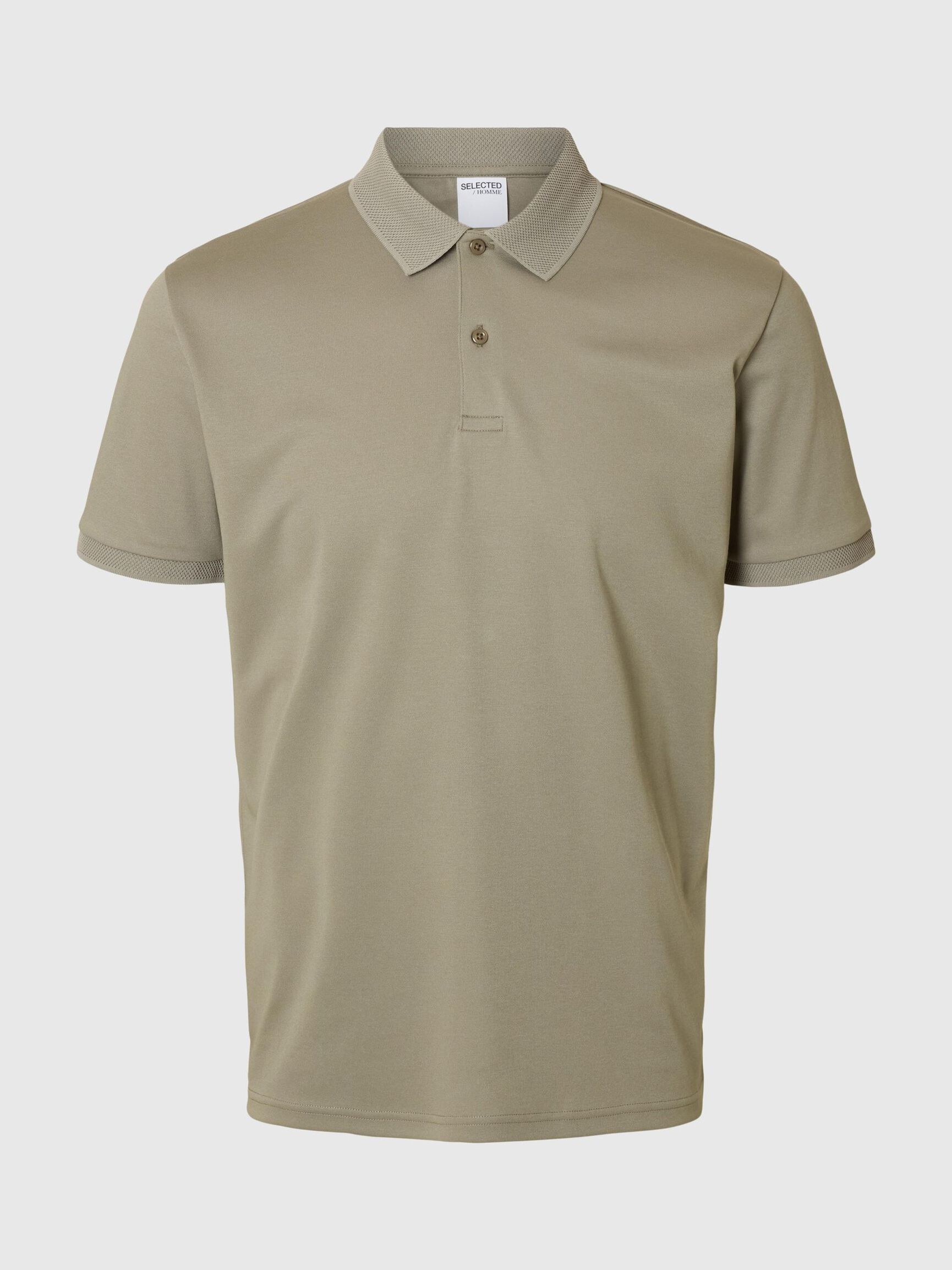 MANCHES COURTES POLO, Vetiver, highres