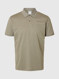 MANCHES COURTES POLO, Vetiver, highres