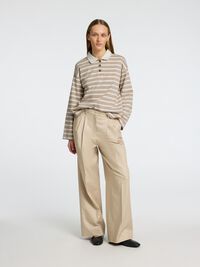 STRIPED  LONG-SLEEVED POLO, Island Fossil, highres