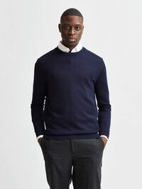 MANCHES LONGUES PULL, Navy Blazer, highres