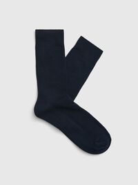 COTTON BLEND SOCKS, Sky Captain, highres
