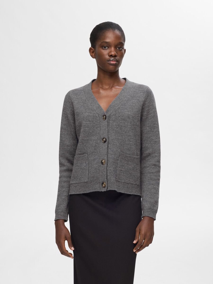 Selected 100% ULD CARDIGAN, Medium Grey Melange, highres - 16094279_MediumGreyMelange_003.jpg