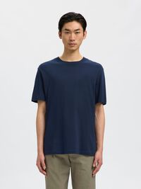 RELAXED FIT KURZARM T-SHIRT, Navy Blazer, highres