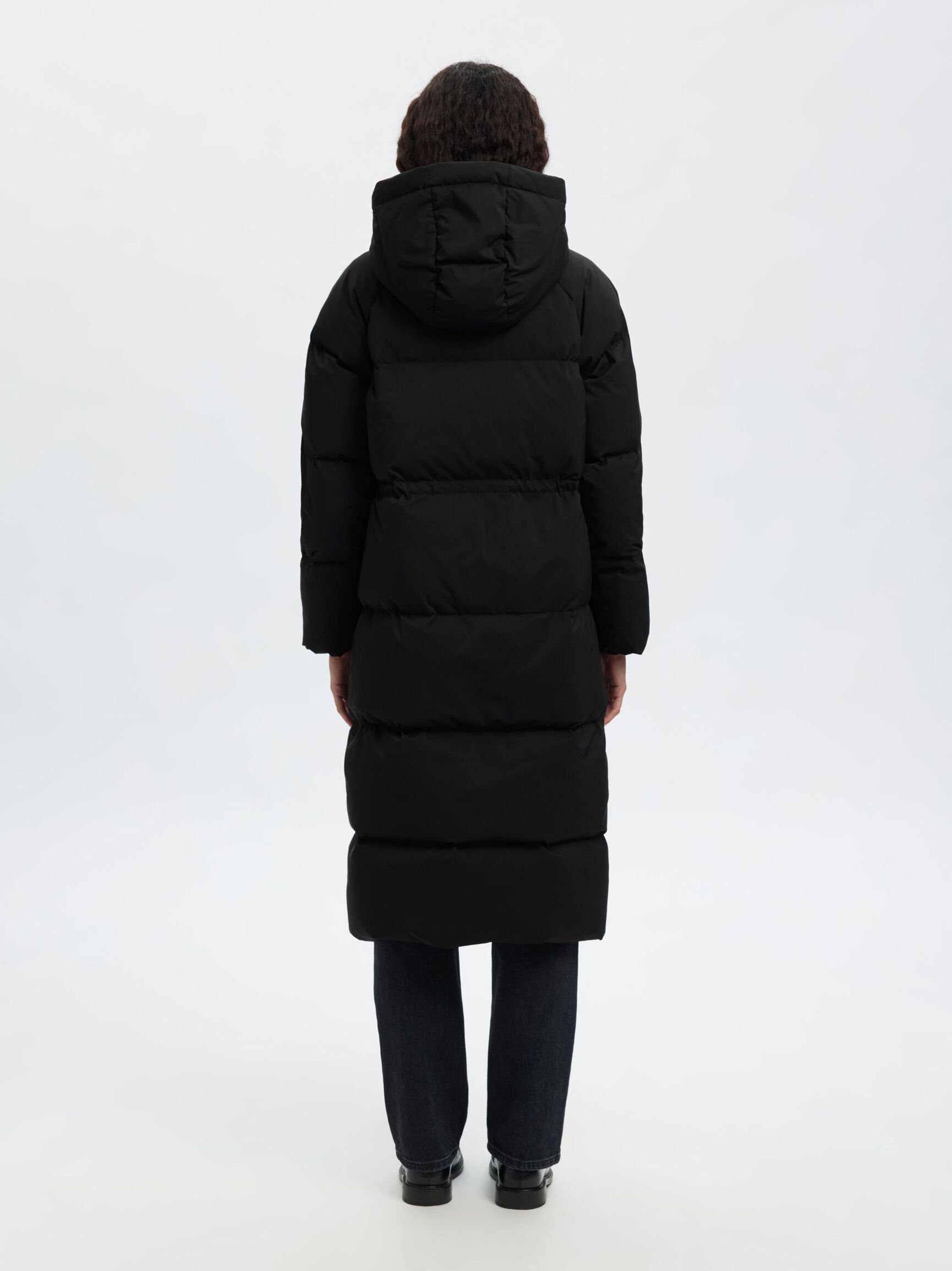 PADDED DOWN COAT, Black, highres