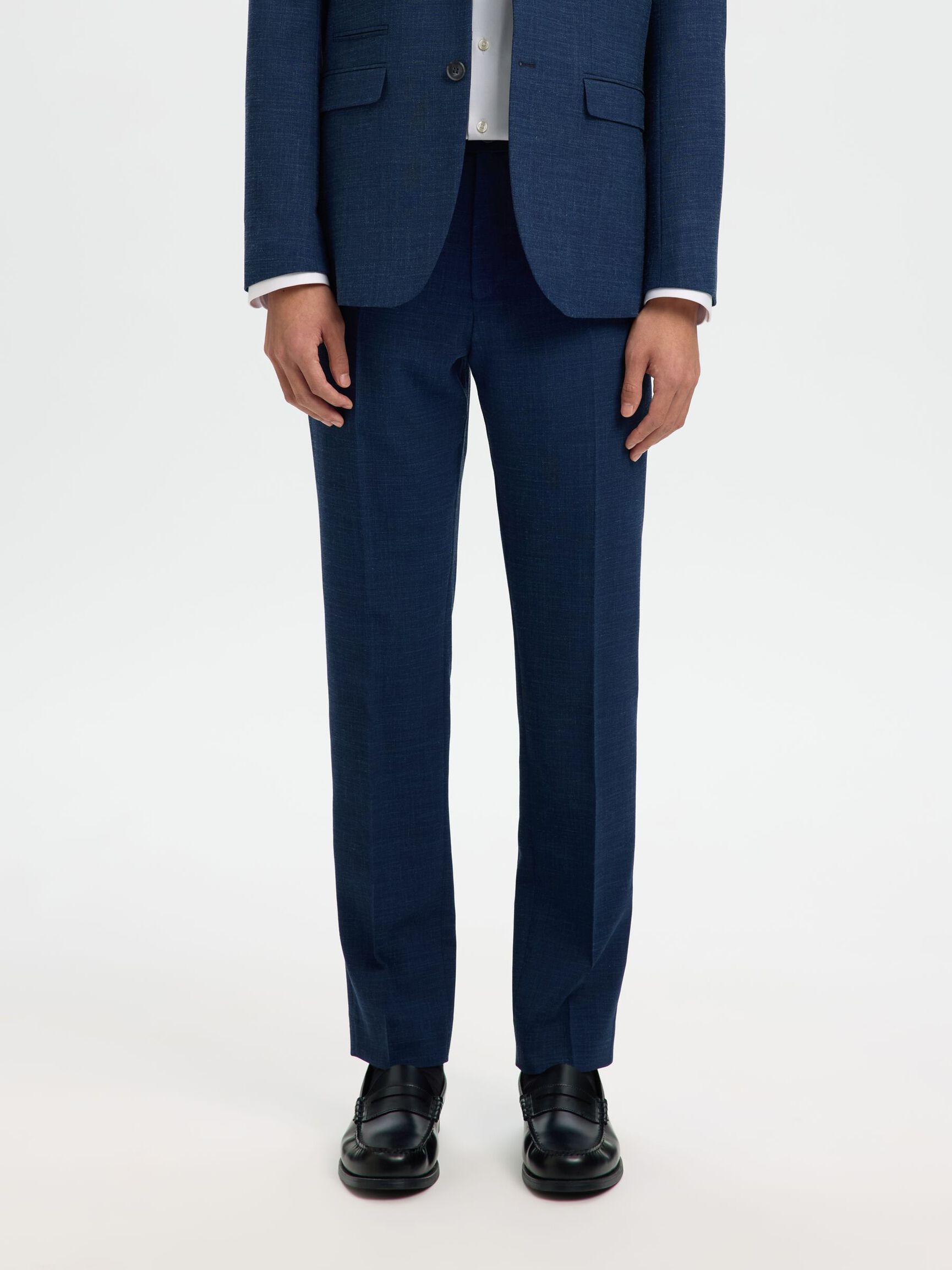 SLIM FIT SUIT TROUSERS, Dark Navy, highres