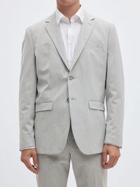 VISCOSE BLEND SLIM FIT BLAZER, Light Grey Melange, highres