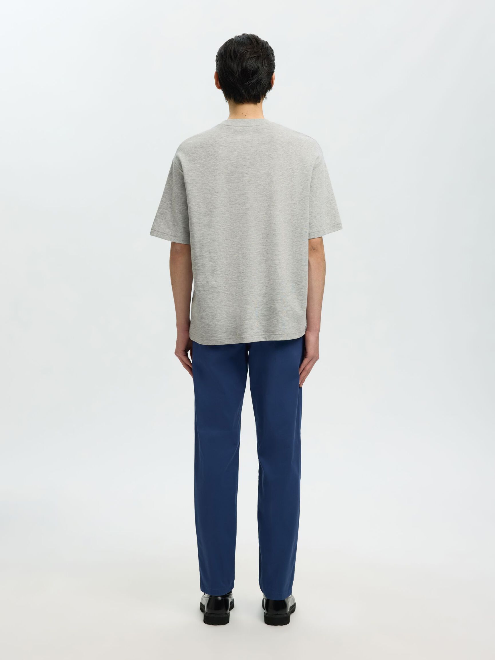 LOOSE FIT T-SHIRT, Light Grey Melange, highres