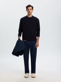 SWETER Z DZIANINY, Navy Blazer, highres