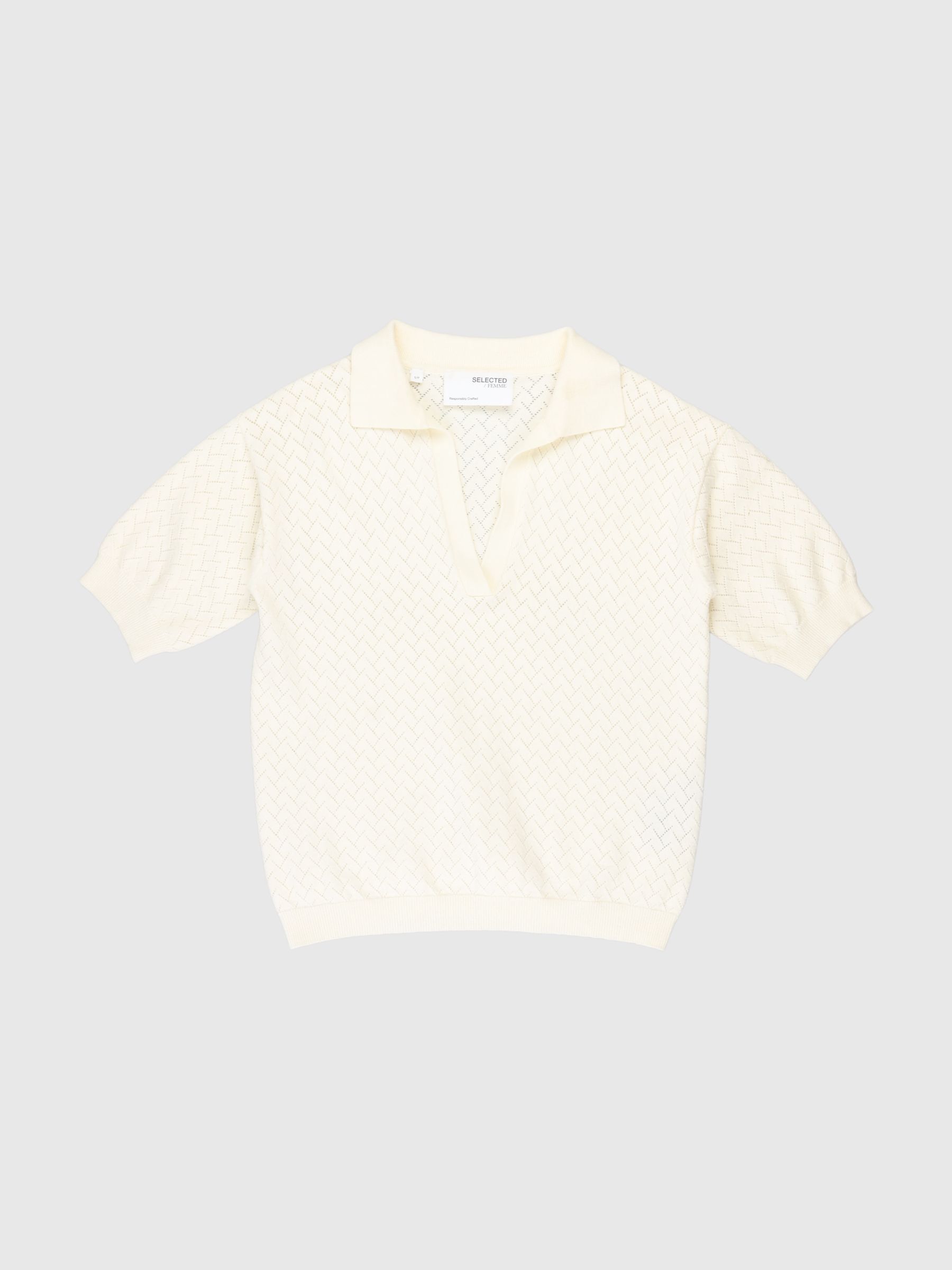 KNITTED TOP, Birch, highres