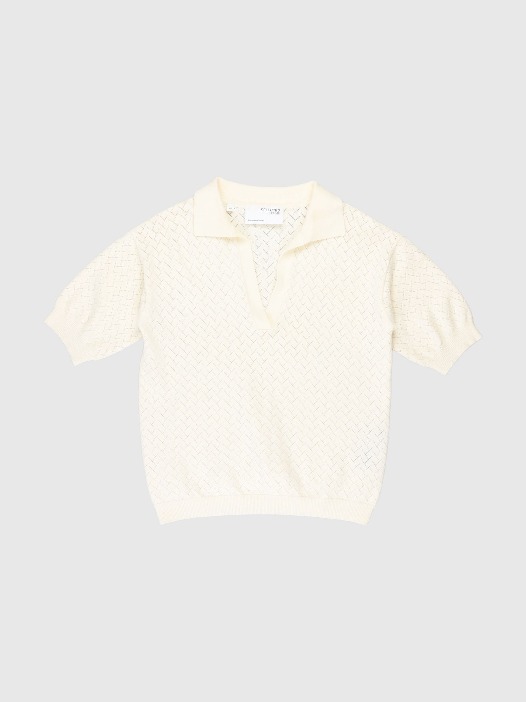 KNITTED TOP, Birch, highres