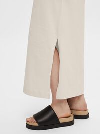 SHORT SLEEVED MIDI DRESS, Birch, highres