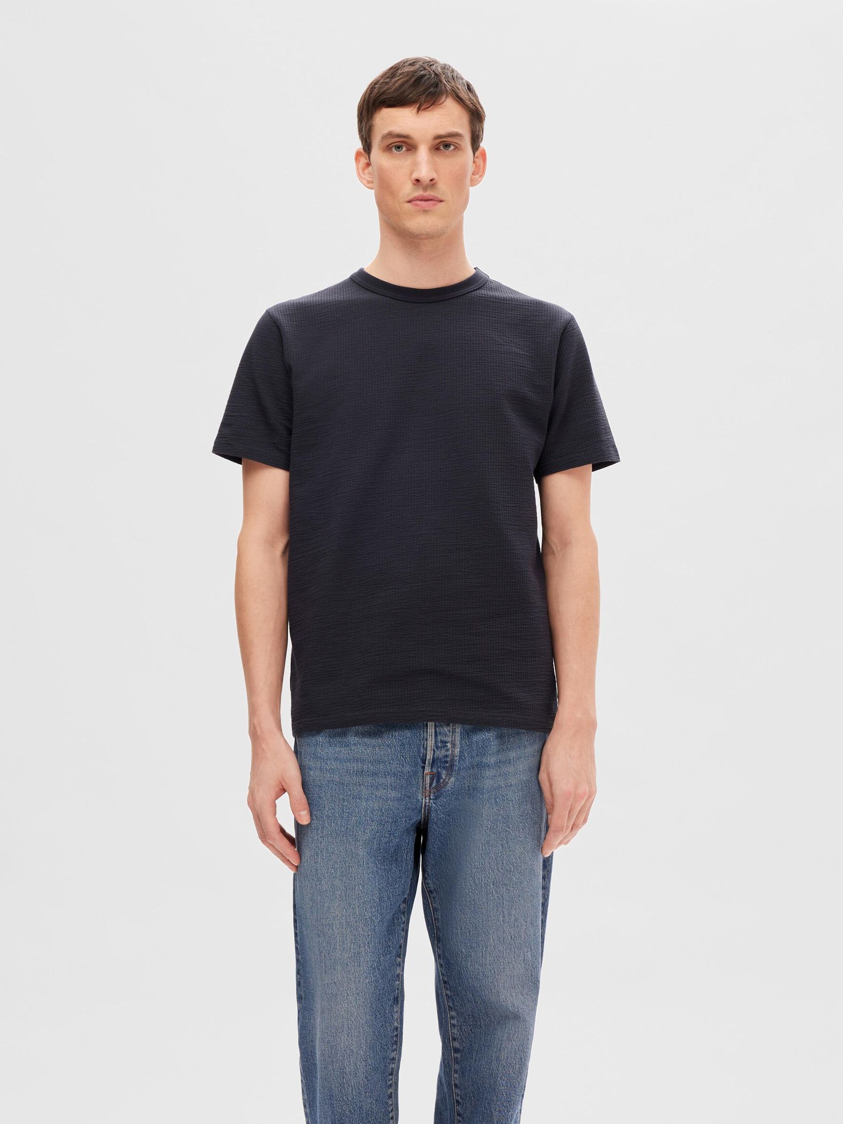 SEERSUCKER T-SHIRT, Sky Captain, highres