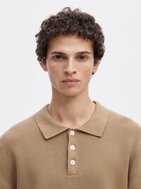 STRUCTURED COTTON POLO SHIRT, Kelp, highres