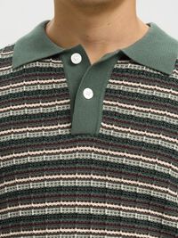 STRUCTURED  KNITTED POLO SHIRT, Balsam Green, highres