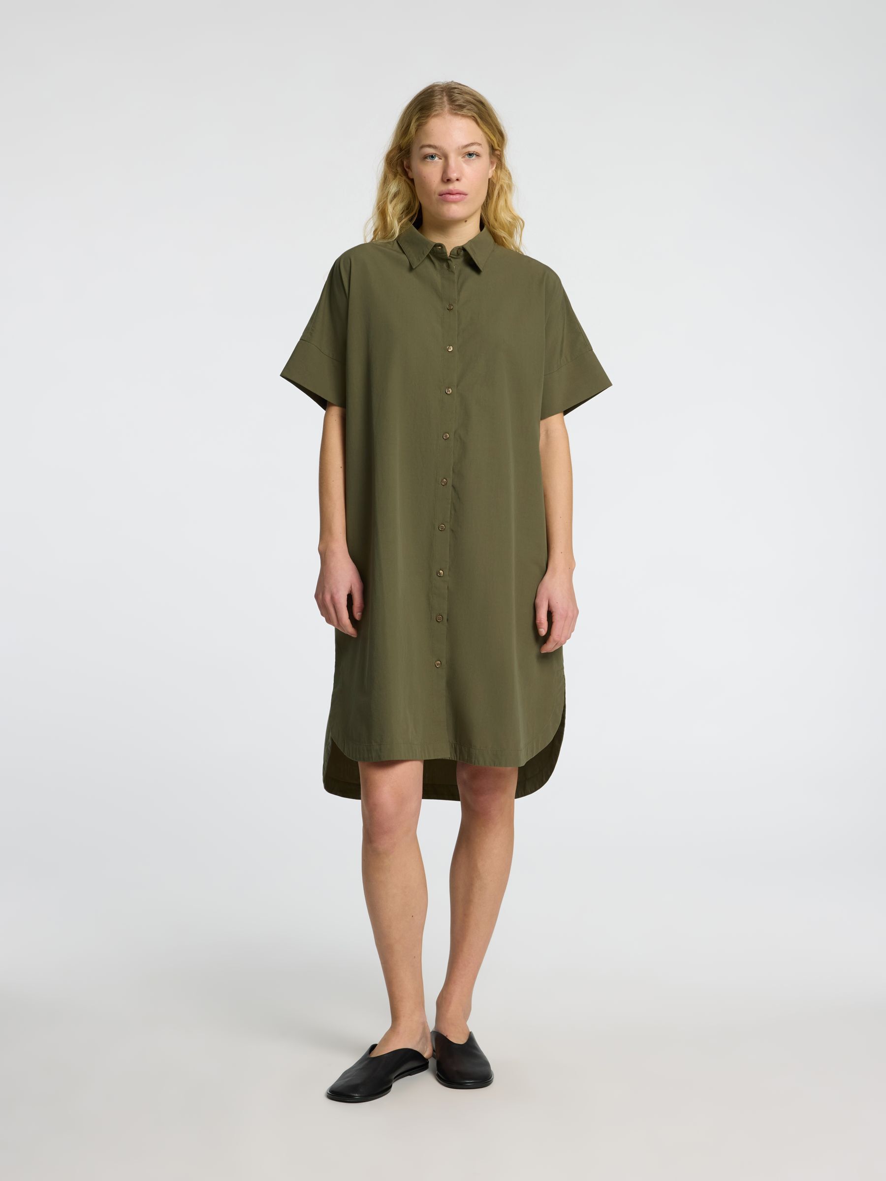 COTTON SHIRT DRESS, Kalamata, highres