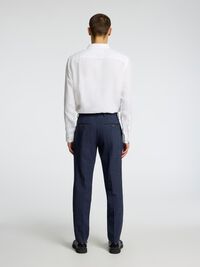 SLIM FIT SUIT TROUSERS, Dark Navy, highres