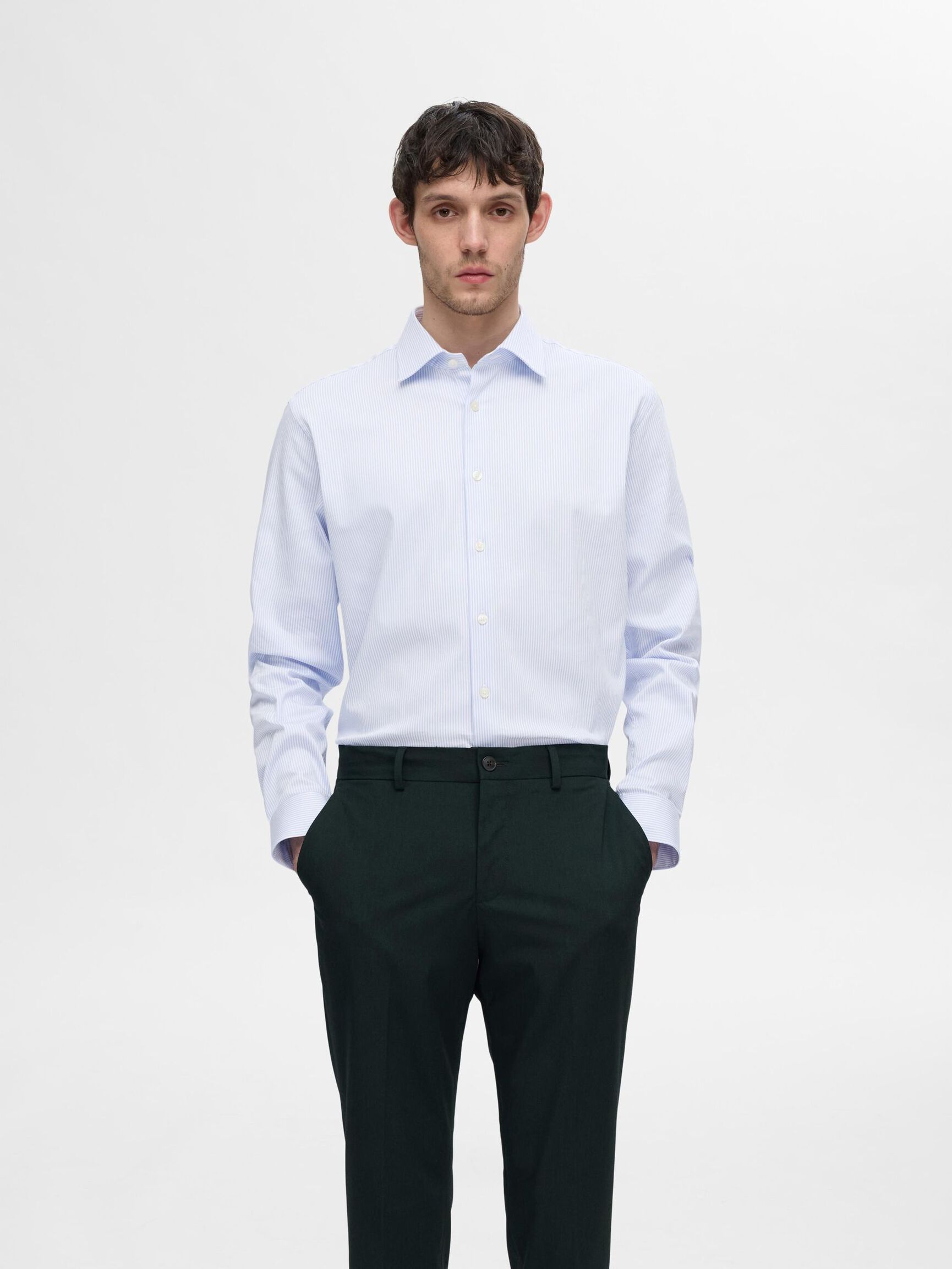 SLIM FIT HEMD, Cashmere Blue, highres