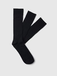 3 PACK SOCKS, Black, highres