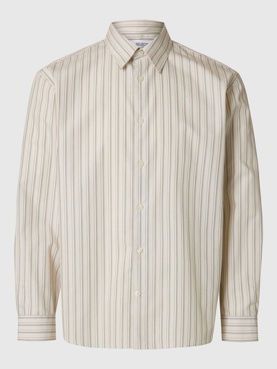 Selected RELAXED FIT LONG SLEEVED SHIRT, Oatmeal, highres - 16096899_Oatmeal_1165865_001.jpg