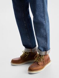 MOC-TOE LEREN LAARZEN, Cognac, highres