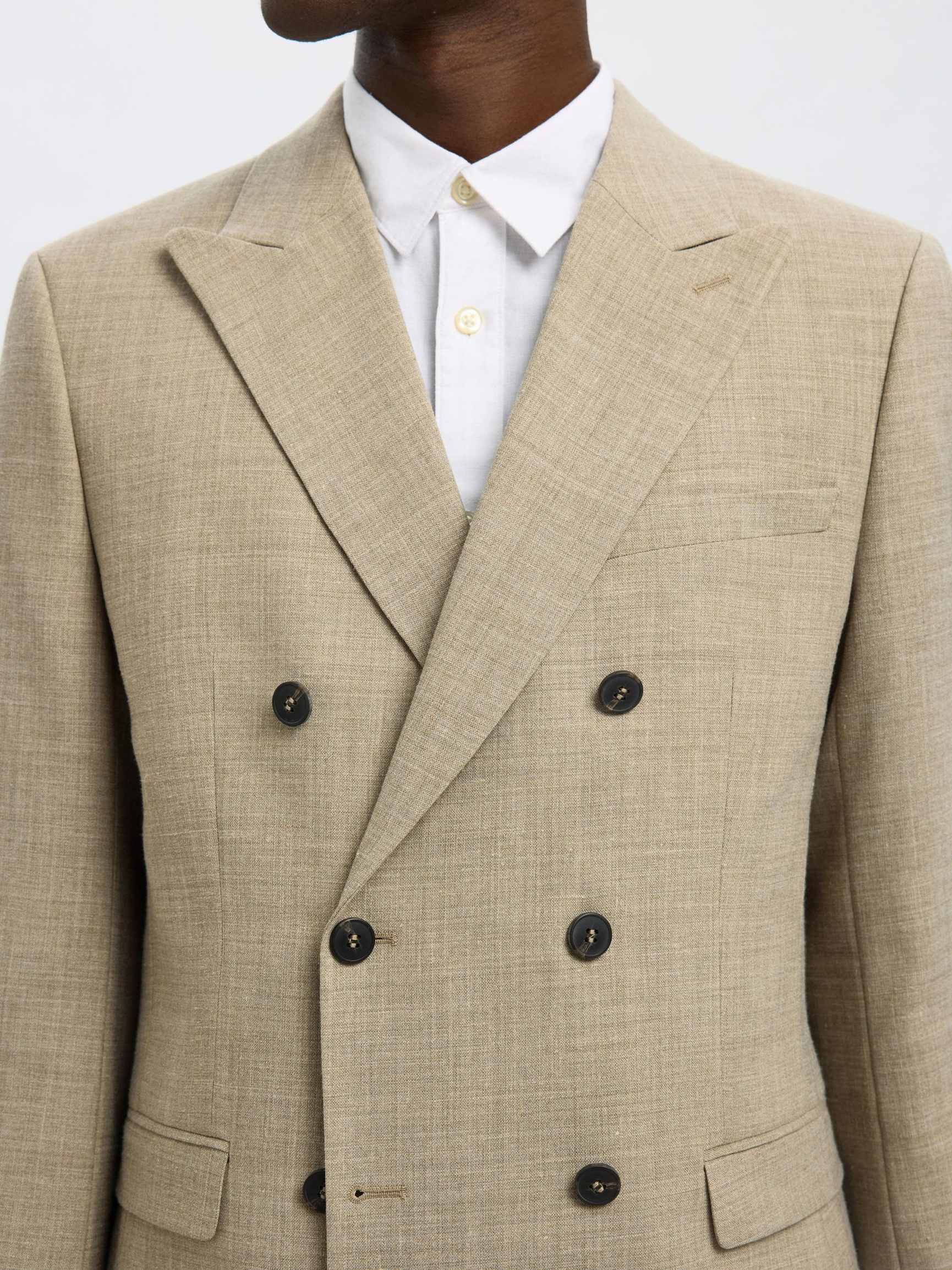 SLIM FIT ZWEIREIHIGER BLAZER, Sand, highres