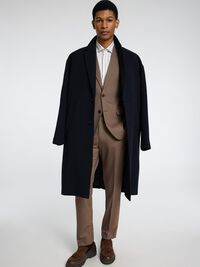 WOVEN WOOL BLEND TROUSERS, Kelp, highres