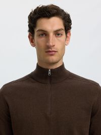 HALF-ZIP PULL EN MAILLE, Delicioso, highres