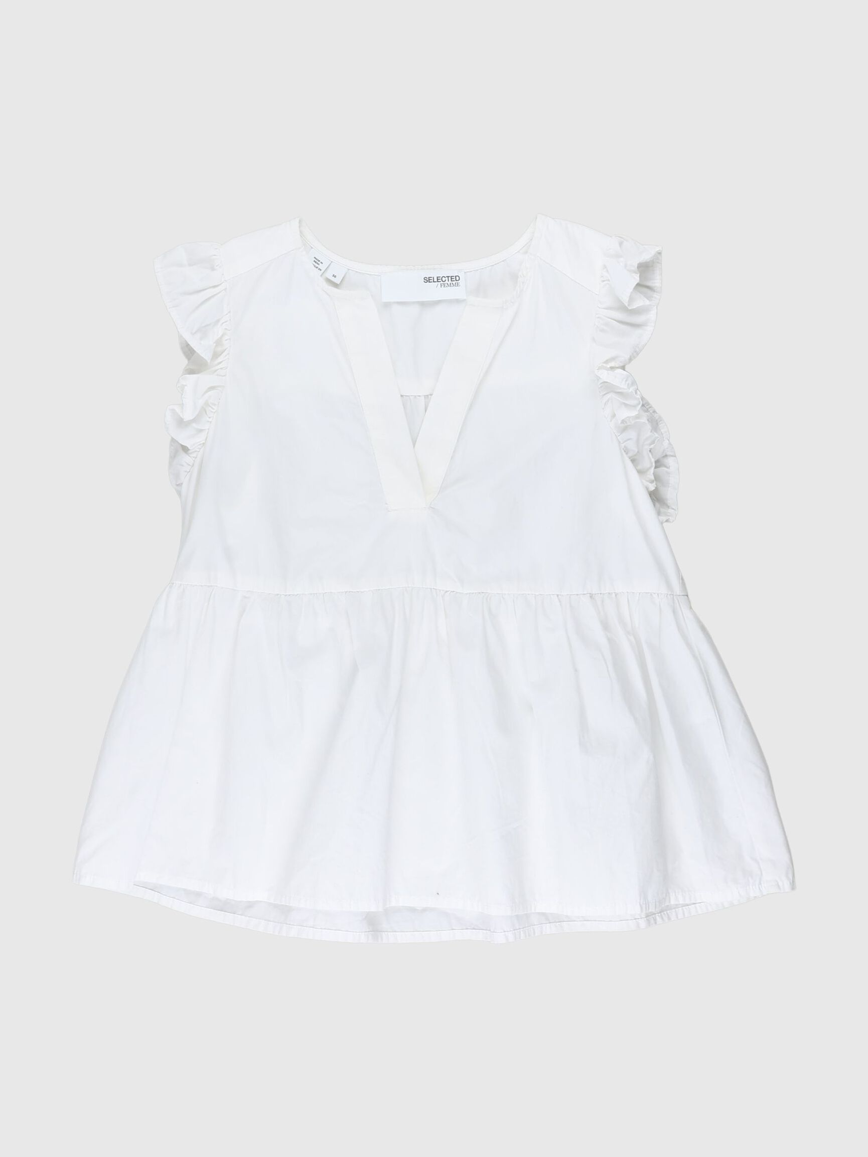 NAAD BIJ DE TAILLE TOP, Bright White, highres