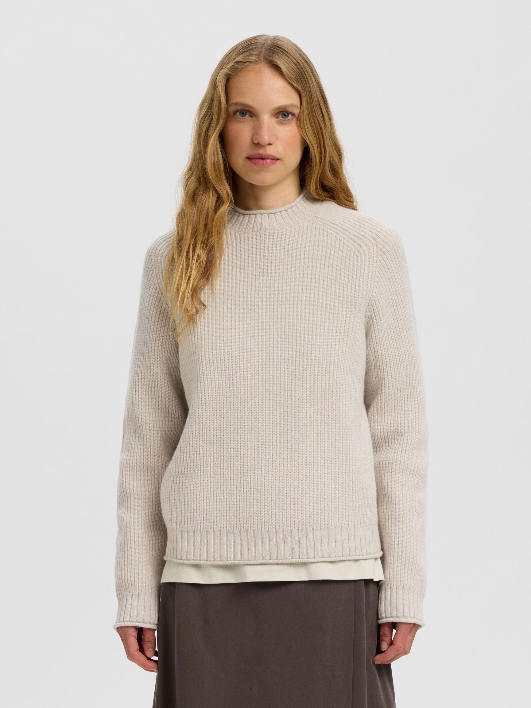 PULLOVER A MAGLIA, Silver Birch, highres
