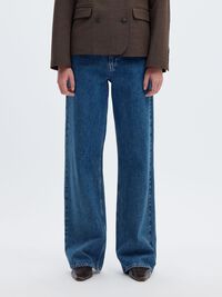 JEANS A GAMBA AMPIA, Medium Blue Denim, highres