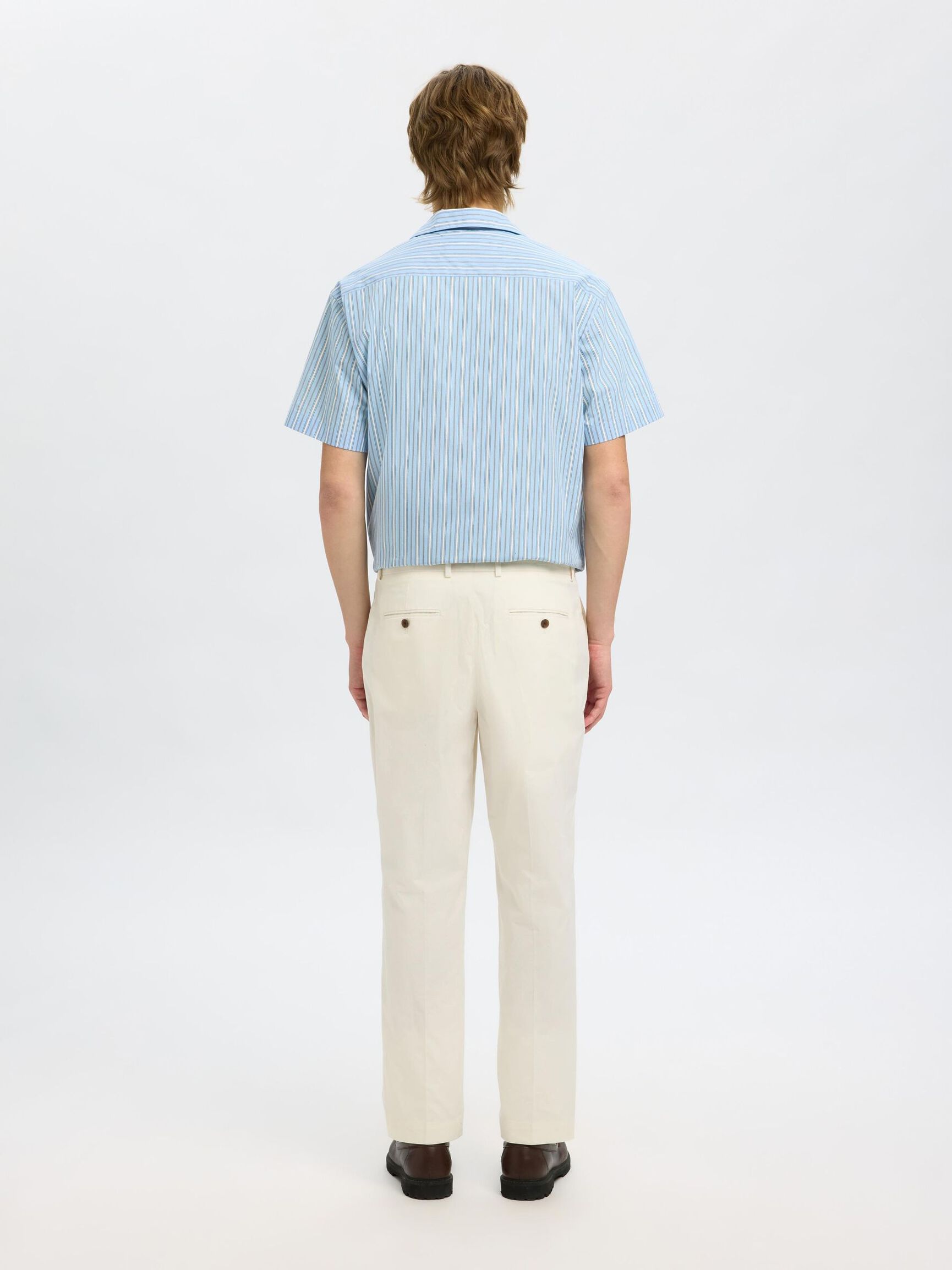 100% KATOEN PANTALON, Egret, highres