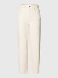 HIGH WAIST BARREL FIT JEANS, Egret, highres