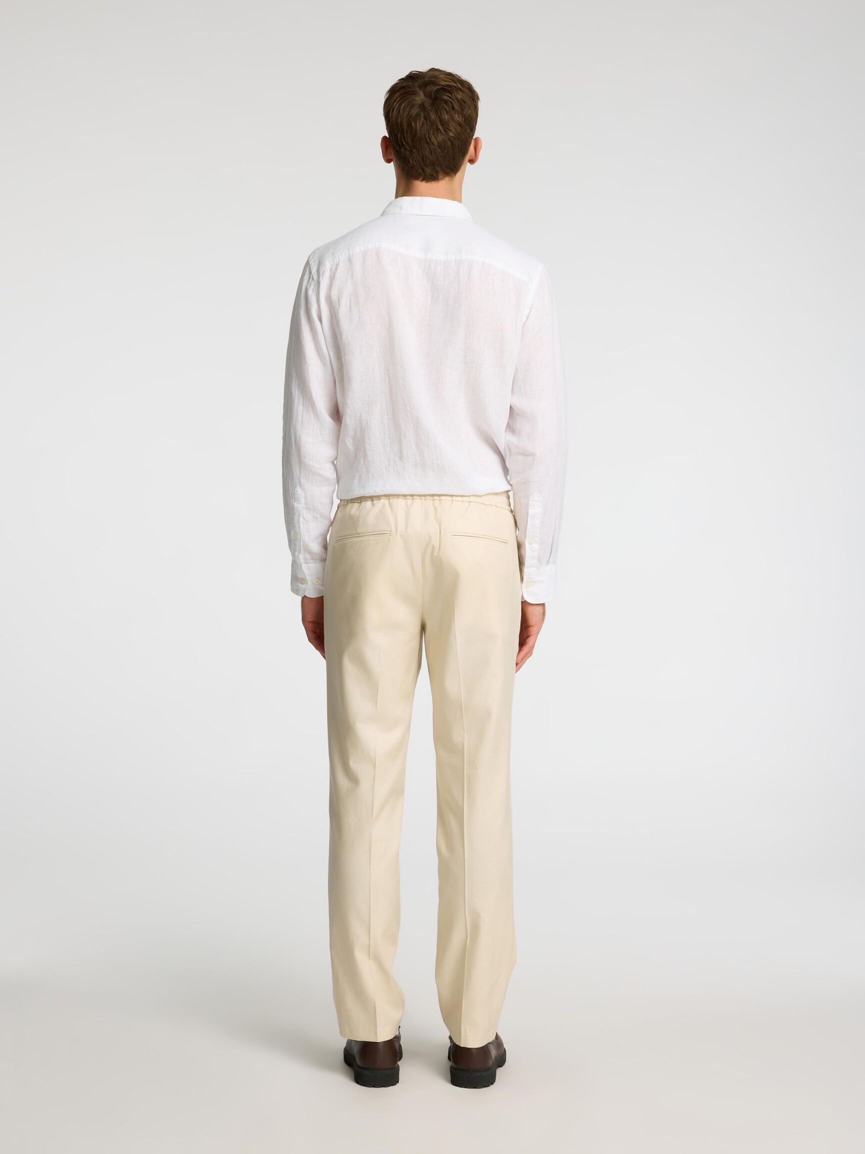 COUPE DROITE PANTALON DE COSTUME, Oatmeal, highres