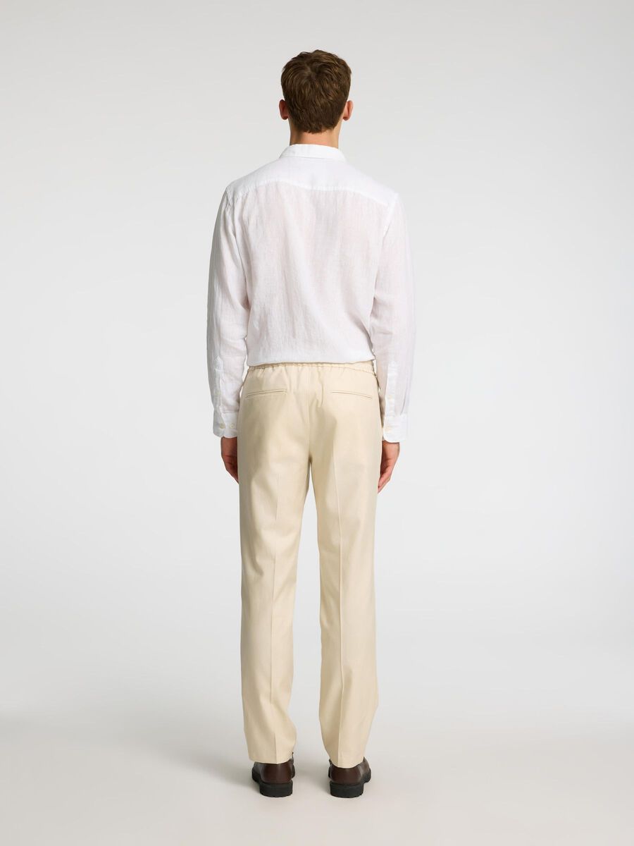 Selected STRAIGHT FIT SUIT TROUSERS, Oatmeal, highres - 16097066_Oatmeal_004.jpg